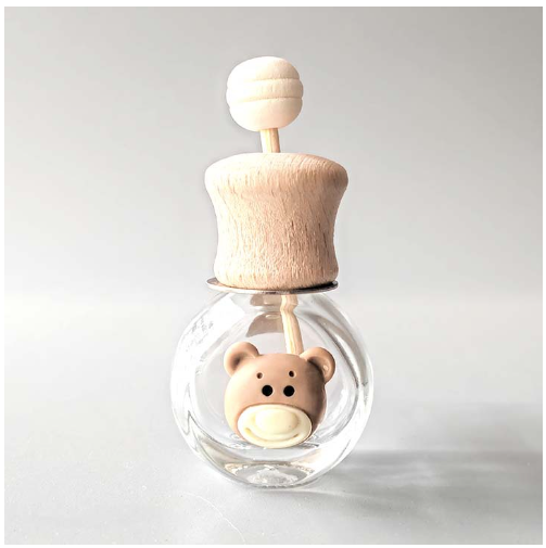 Bear head car air vent perfume diffuser bottle clipped onto vehicle air outlet