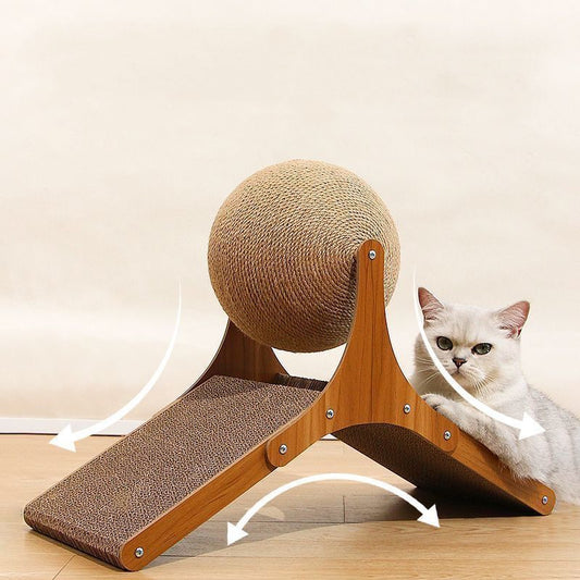 Ferris wheel vertical wear resistant cat scratch board on living room floor