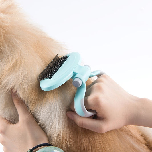 Pet knot dematting comb removing tangles and mats from dog fur